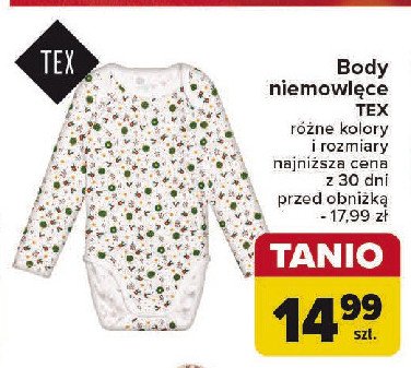 Body niemowlęce Tex promocja w Carrefour