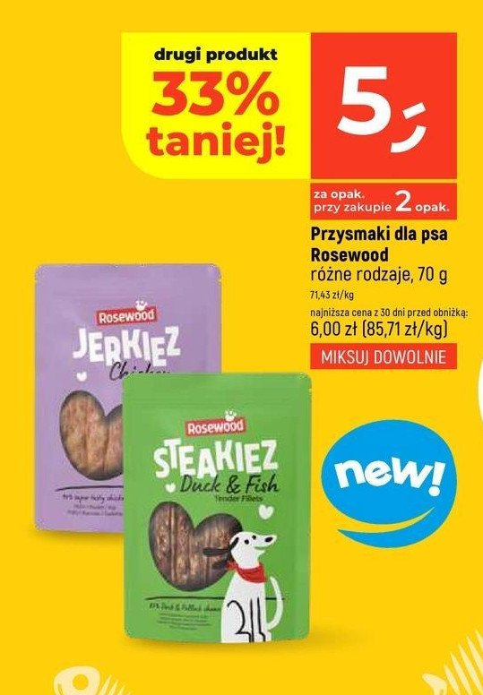 Przysmak dla psa jerkiez chicken Rosewood promocja w Dealz