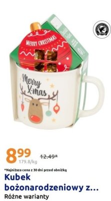 Kubek bożonarodzeniowy z pralinkami promocja w Action