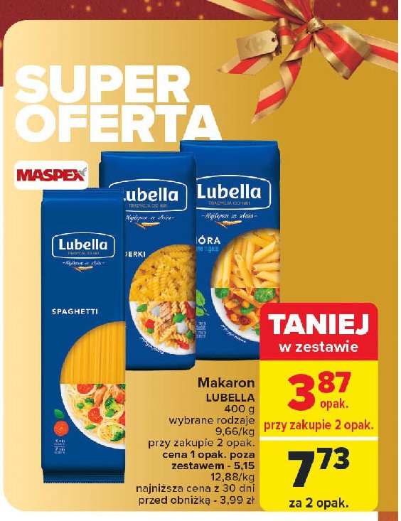 Makaron spaghetti Lubella makaron promocja w Carrefour Market