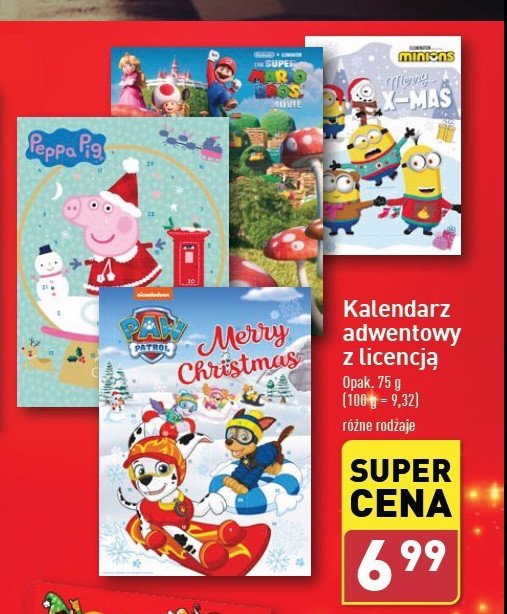 Kalendarz adwentowy mario promocja w Aldi