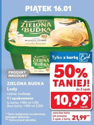 Lody waniliowe różne rodzaje promocja w Kaufland
