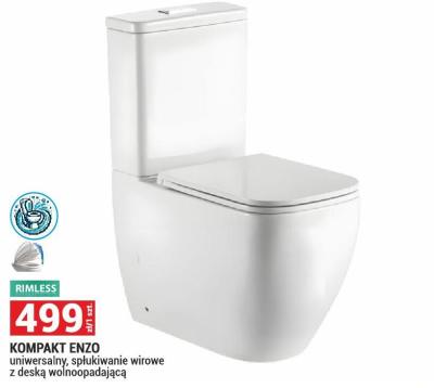 Kompakt Enzo uniwersalny, spłukiwanie wirowe z deską wolnoopadającą promocja w Merkury Market