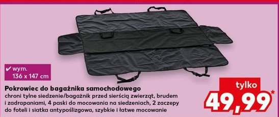 Pokrowiec do bagażnika 136 x 147 cm promocja