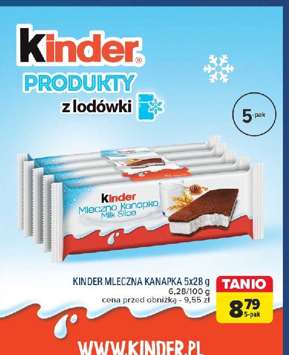 Baton Kinder mleczna kanapka promocja