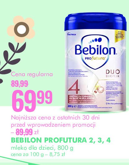 Mleko duo biotik 4 Bebilon profutura promocja