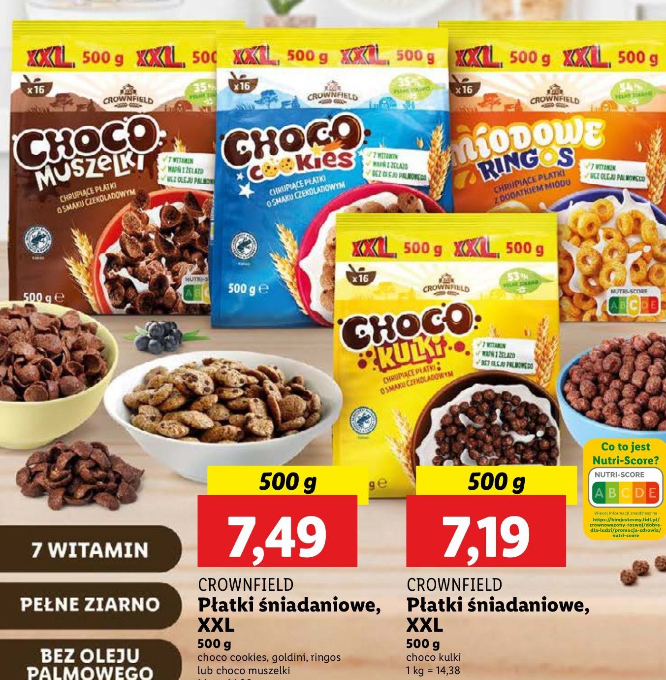 Płatki miodowe ringos Crownfield promocja w Lidl