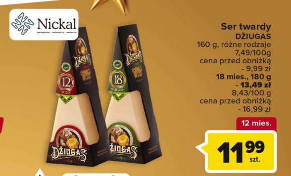 Ser dojrzewaj膮cy 18 miesi臋cy Dziugas promocja