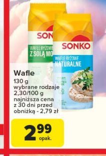 Wafle ryżowe naturalne Sonko promocja w Carrefour