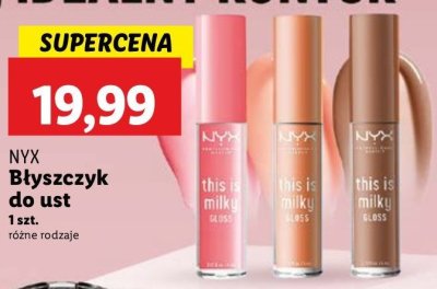 B艂yszczyk do ust milk it pink NYX THIS IS MILKY GLOSS promocja