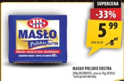 Masło polskie ekstra 200g Mlekovita promocja w Arhelan