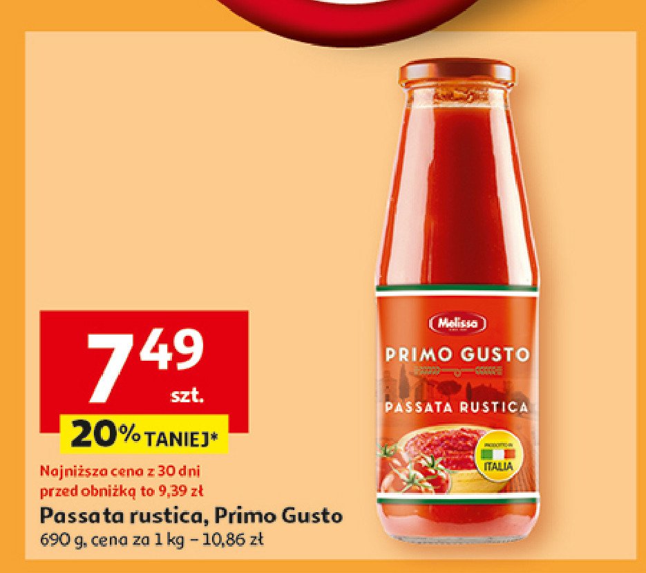 Passata pomidorowa Melissa primo gusto tomatera promocja