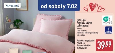 Pościel z satyny poliestrowej - 140 x 200 cm + 70x80 cm promocja w Aldi