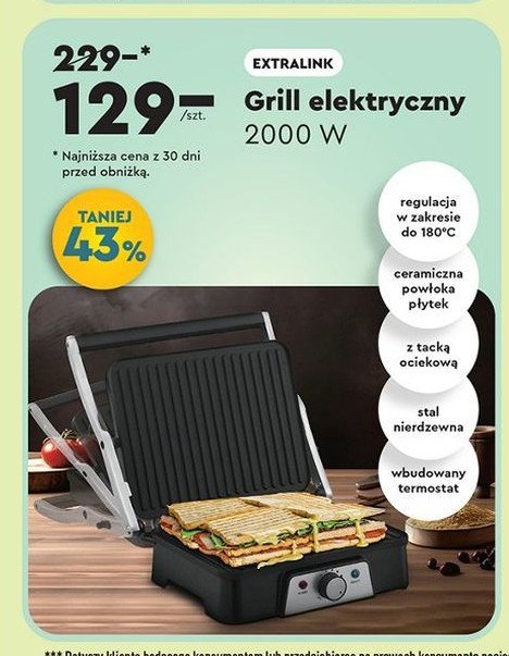 Grill elektryczny Extralink promocja