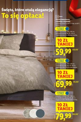 Pościel dwustronna z bawełny satynowej LIVARNO 140×200 cm promocja w Lidl