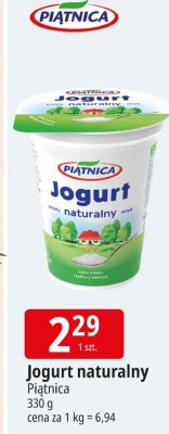 Jogurt naturalny Piątnica promocja w Leclerc