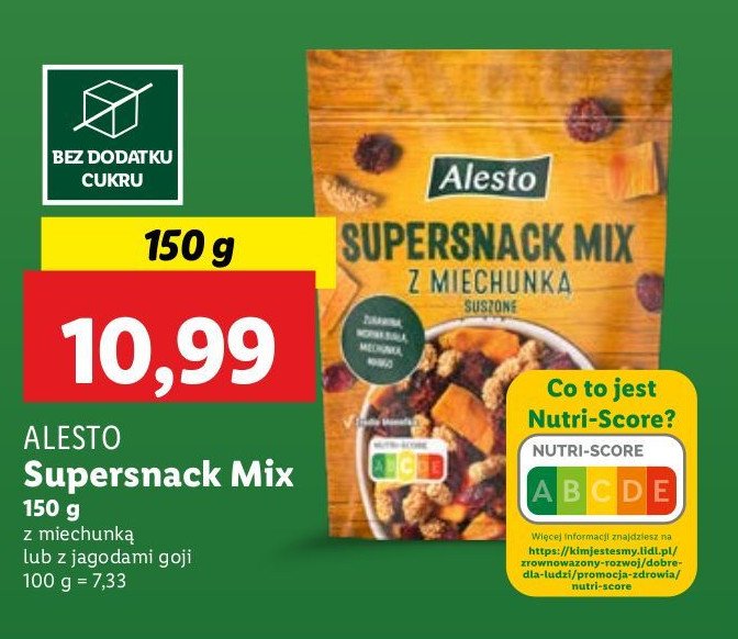 Supersnack mix z miechunką Alesto promocja w Lidl