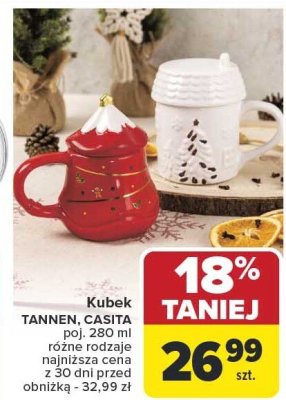 Kubek TANNEN, CASITA poj. 280 ml różne rodzaje promocja w Carrefour