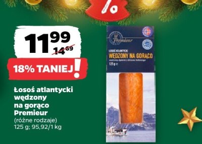 Łosoś atlantycki wędzony na gorąco, różne rodzaje promocja w Netto