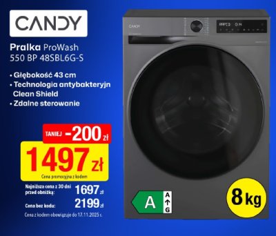 Pralka CANDY ProWash 550 BP 48SBL6G-S promocja w RTV EURO AGD