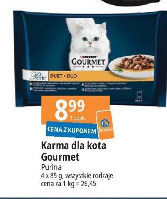 Karma dla kota mi臋sny duet Purina gourmet perle promocja