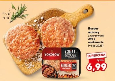 Burger z warzywami Sokołów grill house promocja