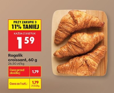 Rogalik croissant, 60 g promocja w Biedronka