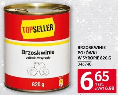 Brzoskwinie połówki w syropie 820 g promocja w Selgros