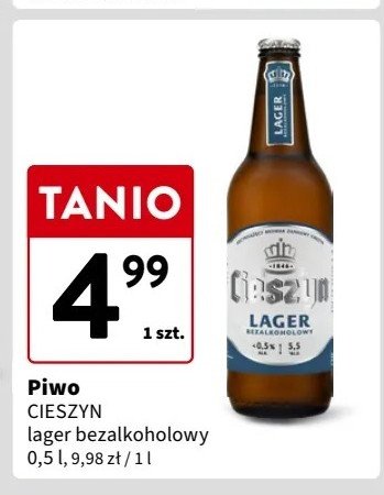 Piwo Cieszyn lager promocja w Intermarche