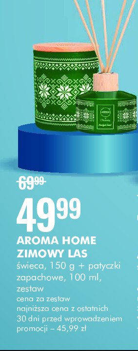 Zestaw w pude艂ku zimowy las: 艣wieca zapachowa 150 g + patyczki zapachowe 100 ml Aroma home & dorota promocja