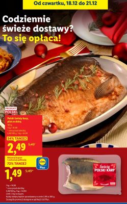 Karp Polski świeży, płat ze skórą promocja w Lidl