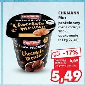 Mus czekoladowy Ehrmann high protein promocja w Kaufland