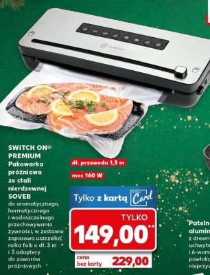 Pakowarka próżniowa ze stali nierdzewnej SOVEB  PREMIUM SWITCH ON promocja w Kaufland