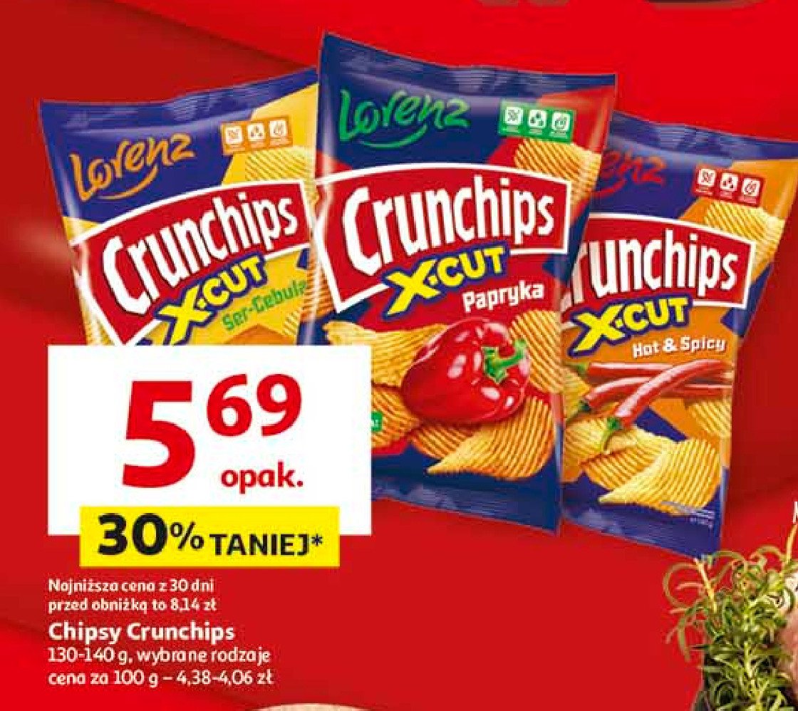 Chipsy hot & spicy Crunchips x-cut Crunchips lorenz promocja