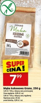 Mąka kokosowa Grano, 250 g promocja w Twój Market