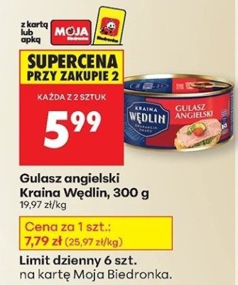 Gulasz angielski 300 g promocja w Biedronka