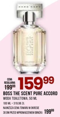 Perfumy Boss The Scent Pure Accord promocja w Drogerie Natura