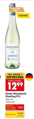 Wino Peter Weinbach Riesling 0% promocja w Biedronka