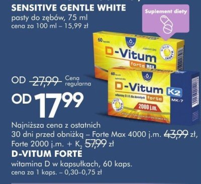 Pasta do zębów ELMEX PRZECIW PRÓCHNICY, SENSITIVE GENTLE WHITE promocja w Super-Pharm