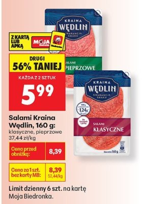 Salami pieprzowe promocja w Biedronka