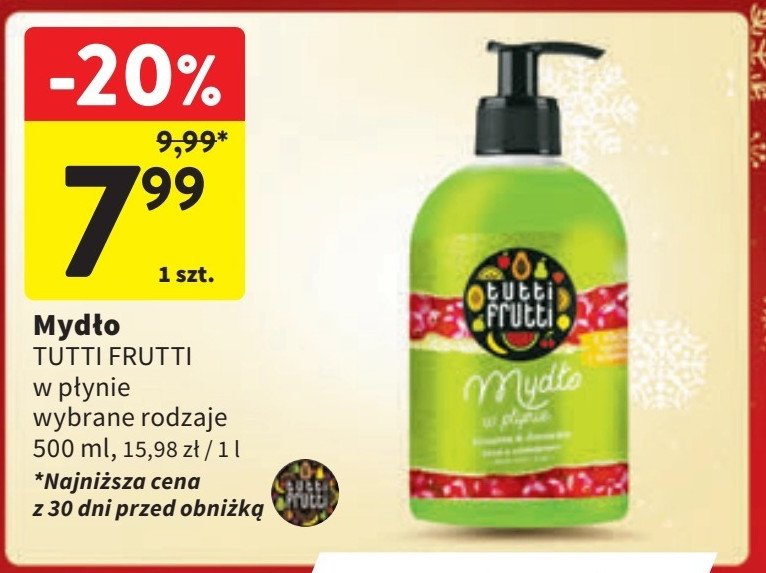 Mydło w płynie gruszka & żurawina Farmona tutti frutti promocja w Intermarche