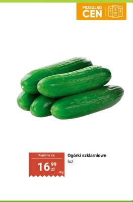 Ogórki szklarniowe luz promocja w Biedronka