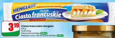 Ciasto francuskie Henglein promocja w Dino