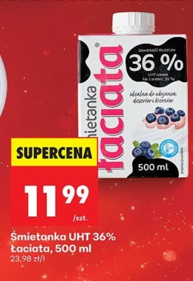 Śmietanka UHT 36% Łaciata promocja w Biedronka