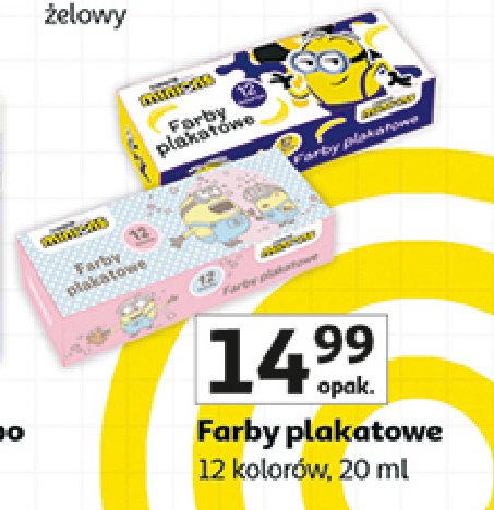Farby plakatowe minionki promocja w Auchan