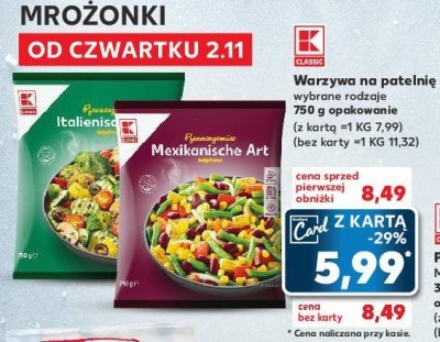 Warzywa na patelnię meksykańskie K-classic promocja