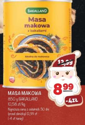Masa makowa Bakalland promocja w Arhelan