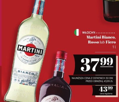 Wermut Martini Bianco 1 l promocja w POLOmarket
