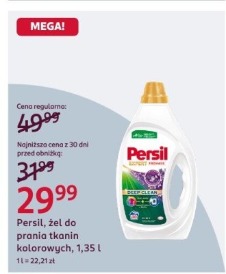Żel Persil, żel do prania tkanin kolorowych, 1,35 l promocja w Rossmann
