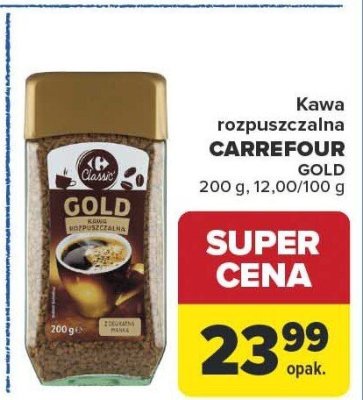 Kawa rozpuszczalna CARREFOUR GOLD promocja w Carrefour Market